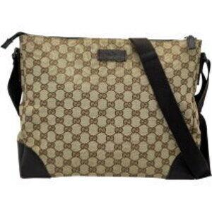 Gucci GG Canvas Shoulder Bag Brown